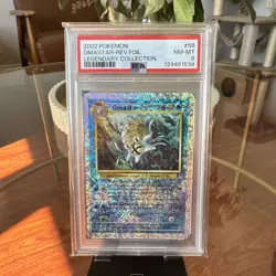 2002 POKEMON LEGENDARY COLLECTION #58 OMASTAR-REVERSE FOIL PSA 8 - Image 1