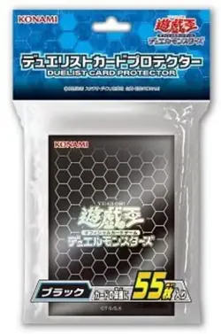 YuGiOh OCG Duelist Card Sleeve Protector BLACK 55pcs KONAMI F/S w/Tracking# NEW - Image 1