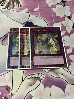Yugioh! 3x NM Solemn Strike 1st Edition (Quarter Century Secret Rare) RA02-EN079 - Image 1