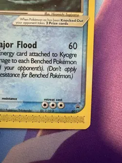 Kyogre ex 001 Nintendo Power Magazine Black Star Promo Pokemon Card Non Holo - Image 2