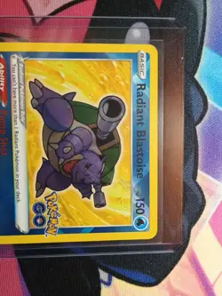 Pokemon TCG Radiant Blastoise Holo Card 018/078 Pokemon Go Rare, Near Mint/Mint - Image 2