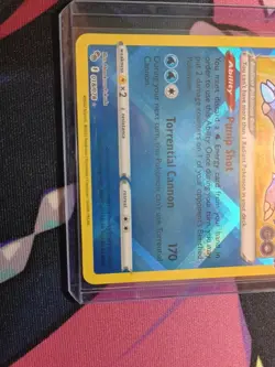 Pokemon TCG Radiant Blastoise Holo Card 018/078 Pokemon Go Rare, Near Mint/Mint - Image 3