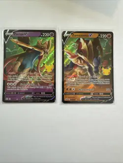 Zacian V 016/025 & Zamazenta V 018/025 Celebrations Pokemon TCG NM - Mint Cards - Image 1