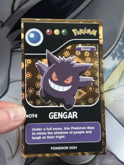 Pokemon Gengar Gold Heart Holo Black Pokedex Peru Exclusive Card - Image 1