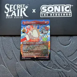 Knuckles’s Gloves MTG #2095 🌈 FOIL SLD X Sonic Card In Hand Ready To Ship - Image 1