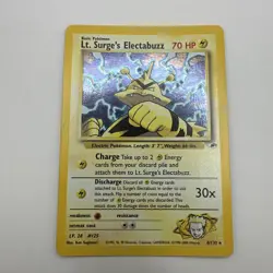 Pokemon TCG Lt. Surge's Electabuzz Gym Heroes 6/132 Holo Unlimited Rare Card - Image 2