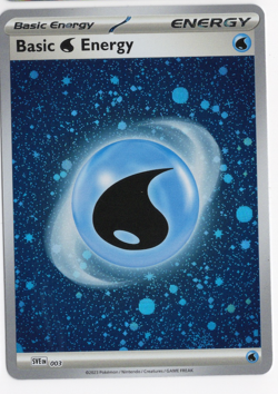 Basic Water Energy 007 Cosmos Holo Pokemon Card - Image 1