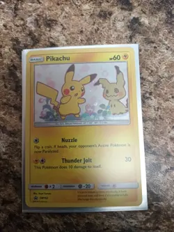 Pikachu Pokemon Card 2018 Sun & Moon SM162 Holo Promo - Image 1