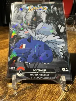 2025 Pokemon Crystal Card Collection Black Dark Edition #002 Ivysaur Holo - Image 4