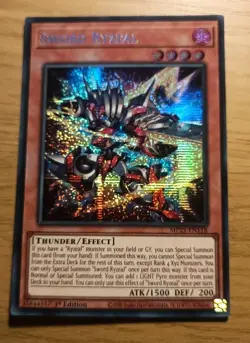MP25-EN118 Sword Ryzeal Prismatic Secret Rare 1st Edition YuGiOh Card - Image 1