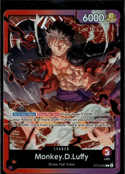 Monkey.D.Luffy 2023 One Piece Ultimate Deck Three Captains Holo Leader ST10-002 - Image 1