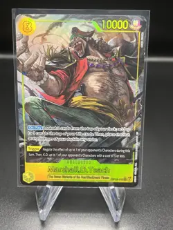 READ DESCRIPTION SEE PICS! One Piece LP-MP Marshall.D.Teach Alt Art OP16-119 SEC - Image 1