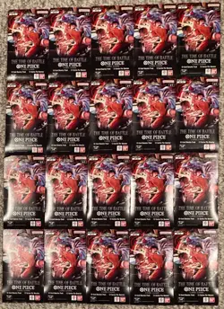 One Piece OP-16 The Time Of Battle Sleeved Booster Pack Lot Of 20 English - Image 1