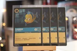 Disney Lorcana Play Set - Flounder Voice of Reason - 145/204 NM+ NON-Foil x4 - Image 1