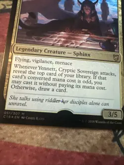 Mtg Magic Card Commander 2018 Hologram Error Misprint Yennet Cryptic Sovereign - Image 2