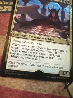 Mtg Magic Card Commander 2018 Hologram Error Misprint Yennet Cryptic Sovereign - Image 3