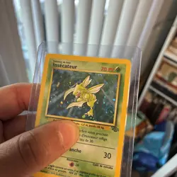 Scyther Insecateur holo swirl French 10/64 Jungle Pokemon Card 1999 2000 Wizard - Image 3