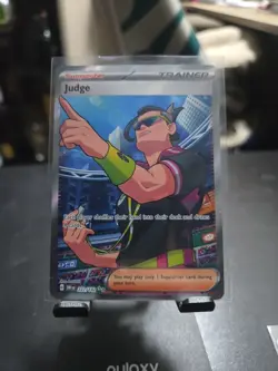 Judge SV10: Destined Rivals - Pokemon NM 222/182 card Supporter Trainer Full Art - Image 1