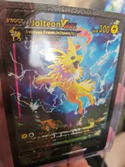 Jolteon Vmax Black Foil Fan Art Vinyl Textured Collector Pokemon Display Card - Image 4