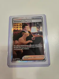Giovanni’s Charisma 151 Special Illustration Rare Trainer Card 204/165 SIR NM - Image 1