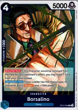 Borsalino OP12-053 R Foil Bandai One Piece TCG Card Near Mint - Image 1