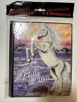 Bella Sara 4 Pocket Mini Binder 10 Pages Holds 40 Cards Ultra Pro Brand NOS - Image 1