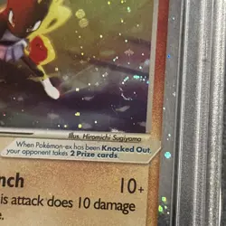 Pokemon Hitmonchan EX Ruby and Sapphire Holo Card 98/109 PSA 5 3 swirls - Image 5