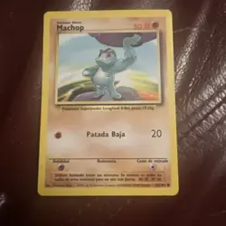 Spanish Machop 52/102 Common Non-Holo Base Set Set Pokemon Card LP - Image 1