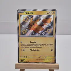 Pikachu 131/091 SV: Paldean Fates Shiny Holo Rare Pokemon TCG Card - Image 1