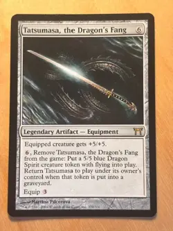 Magic the Gathering MTG Tatsumasa the Dragon's Fang Champions of Kamigawa LP - Image 1