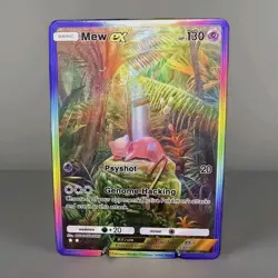 Pokemon TCG Pocket Mew Ex Custom Holofoil Card With Texture Immersive - Image 1