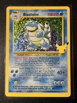 Pokemon TCG Blastoise 2/102 Celebrations: Classic Collection Holo - Image 1
