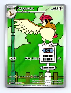 Pidgeotto 208/197 Illustration Rare Obsidian Flames Pokemon Holo MP - Image 1