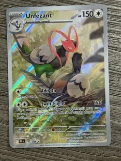 Pokemon TCG Unfezant Illustration Rare Card 150/086 Black Bolt - Image 1