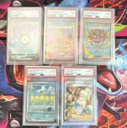 Pokemon TCG PSA Graded 5-Card Lot - Unown V, Mask Ogerpon ex, Melony - Image 1