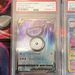 Pokemon TCG PSA Graded 5-Card Lot - Unown V, Mask Ogerpon ex, Melony - Image 2