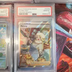 Pokemon TCG PSA Graded 5-Card Lot - Unown V, Mask Ogerpon ex, Melony - Image 5