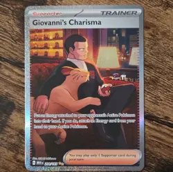 Pokemon TCG 151 Full Art Trainer Giovanni's Charisma 204/165 - Image 1