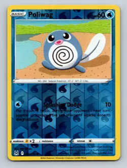 Poliwag 030/196 Common Lost Origin Pokemon Reverse Holo NM - Image 1
