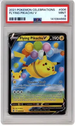 2021 POKEMON CELEBRATIONS #006 FLYING PIKACHU V PSA 9 - Image 1