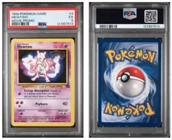 1999 Pokemon Game Mewtwo #3 PSA 5 EX Excellent WB Movie Promo - Image 1