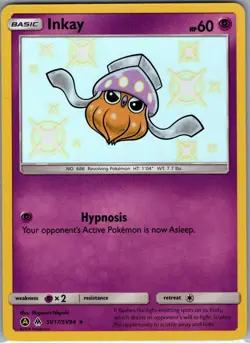 Inkay SV17/SV94 - Pokemon Hidden Fates: Shiny Vault - Baby Shiny Rare (NM) - Image 1