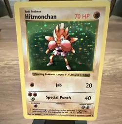 Wizards of the Coast Hitmonchan 7/102 Base Set Holo Rare 1999 70 HP Basic ENG - Image 1