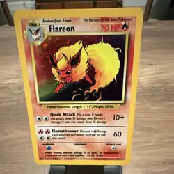 Wizards of the Coast Flareon 3/64 Jungle Holo Rare Unlimited ENG 70 HP Stage 1 - Image 1