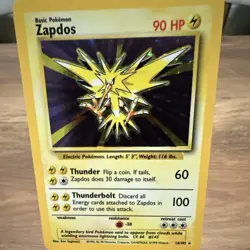 Wizards of the Coast Zapdos 16/102 Base Set Holo Rare 1999 90 HP Basic ENG - Image 1