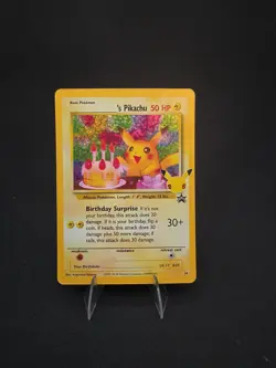 Pokemon Celebrations Birthday Pikachu #24 Black Star Promo Holo NM - Image 1