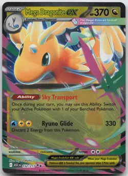 Mega Dragonite ex 152/217 Double Rare Ascended Heroes Pokemon Holo NM/M - Image 1