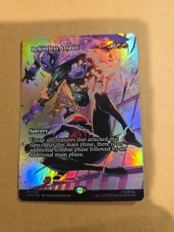 Relentless Assault (Borderless) - (FOIL) - Marvel's Spiderman (MAR) - MTG - Image 1