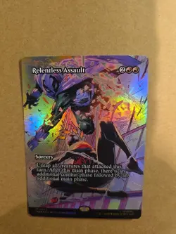 Relentless Assault (Borderless) - (FOIL) - Marvel's Spiderman (MAR) - MTG - Image 4