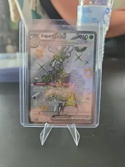 Espathra ex 214/091 Shiny Ultra Rare Paldean Fates Pokemon Holo Near Mint - Image 1